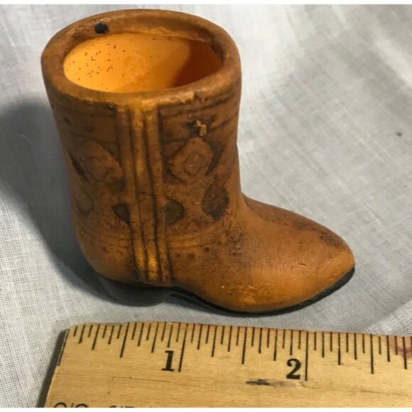 Cowboy Boot Toothpick Holder Decoration Western  2.5 X 2.5" Vintage Rustic - Picture 8 of 9